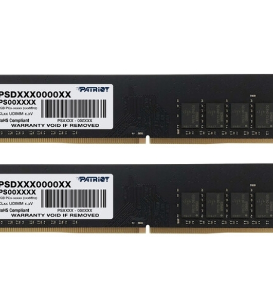 Оперативная память Patriot Signature, DDR4, 16GB (2x8 GB), 3200 MHz, CL22, DIMM