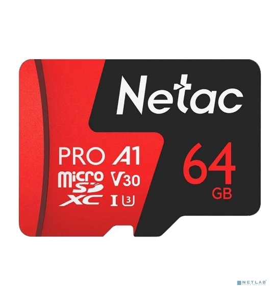 Флеш карта MicroSD card Netac P500 Extreme Pro 64Gb, retail version w/o SD adapter