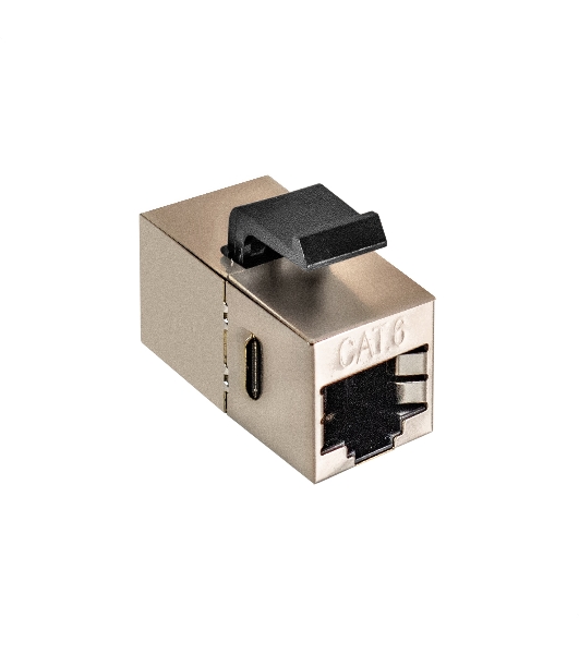 Модуль проходной ExeGate CP45-KJ-SH-C5e (RJ45-RJ45 формата Keystone Jack, Кат.5e, экранированный)