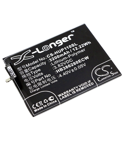 Аккумулятор CameronSino CS-HUP110SL HB386280ECW для Huawei Honor 93.82V, 3200mAh, 12.22Wh