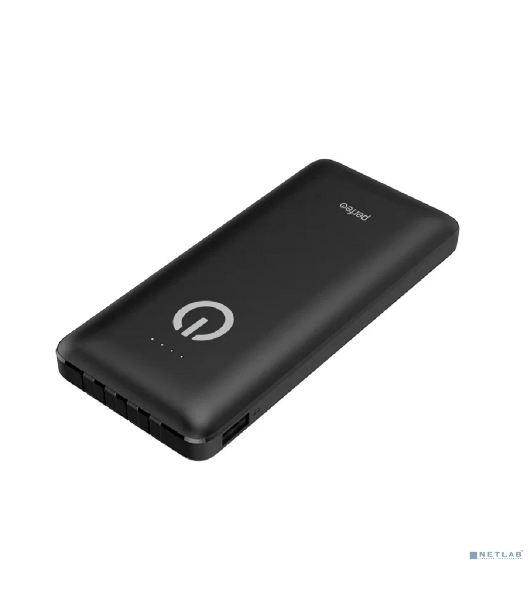 Портативный аккумулятор Powerbank Perfeo ABSOLUTE 10000mah In Micro usb,USB /Out USB,Micro usb,Type-C,Lightning, 2.1А/ черный (PF_B4878)