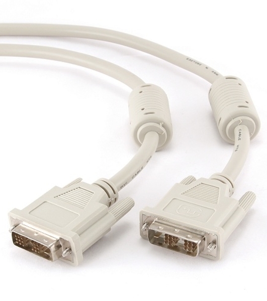 Кабель DVI-D single link Gembird, 3м, 19M/19M экран, феррит.кольца, пакет