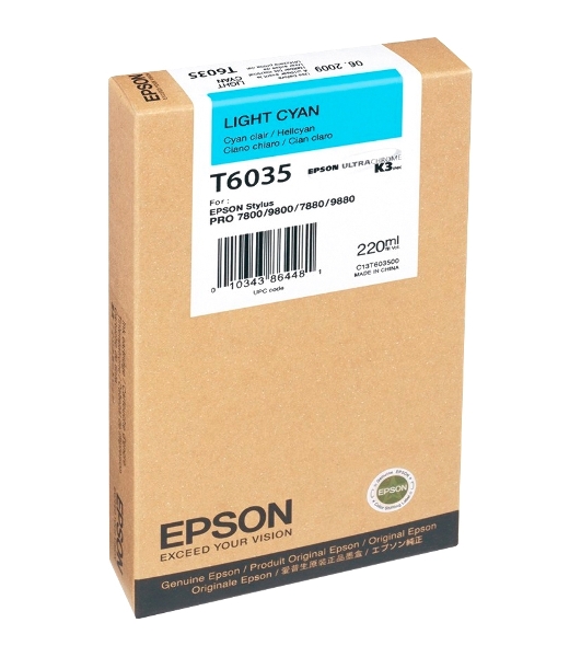 Картридж струйный Epson C13T603500 светло-голубой для Epson St Pro 7800/9800/7880/9880 (220мл)