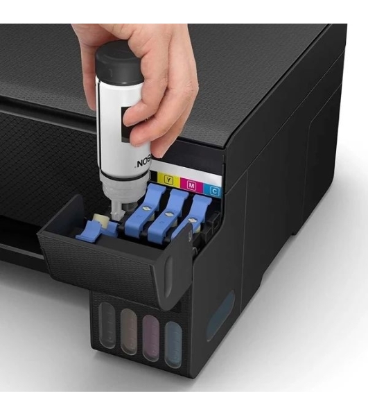 МФУ струйное Epson L3550 (C11CK59405), A4, цветной, печ. до 15 стр/мин. (ч/б) до 8 стр/мин. (цвет), скан. до 11 стр/мин. (ч/б) 28 стр/мин. (цвет), 4800 x 1200 dpi (печать) 1200x2400dpi (скан.), USB, Wi-Fi, Air Print