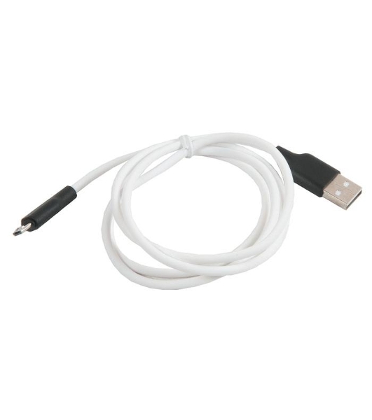 Кабель USB 2.0 HOCO X21, силиконовая оплетка, AM/microBM, бело-черный, 1м