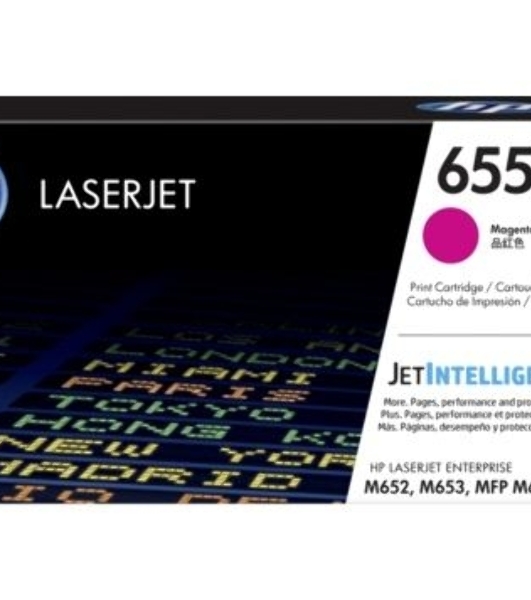 Картридж лазерный HP 655A пурпурный для HP CLJ M652/M653/MFP M681/M682 (CF453A) 10500 стр