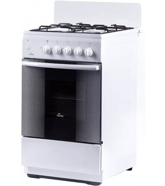 Плита Комбинированная Flama AK 1416 W белый (без крышки) реш.эмаль