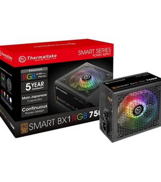 Блок питания Thermaltake Smart PS-SPR-0750NHSABE-1, 750Вт, 80 PLUS Bronze, 120мм, черный