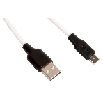 Кабель USB 2.0 HOCO X21, силиконовая оплетка, AM/microBM, бело-черный, 1м, фото3