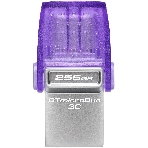 Флешка USB Kingston DataTraveler microDuo 3C (DTDUO3CG3/256GB), 256Gb, USB 3.2 Gen 1/Type-C, R/W 200/15, фиолетовый, фото4