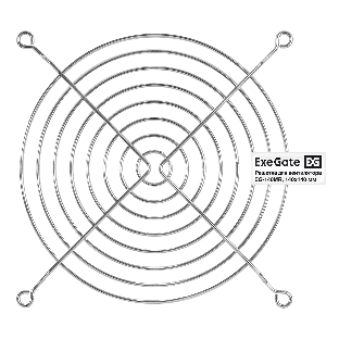 Решетка для вентилятора 140x140 ExeGate EG-140MR (140x140 мм, металлическая, круглая, никель)