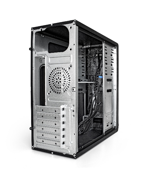 Компьютерный корпус Miditower ExeGate CP-603UB Black, ATX, (без БП), 2*USB+2*USB 3.0, Audio, замок блокировки кнопки питания