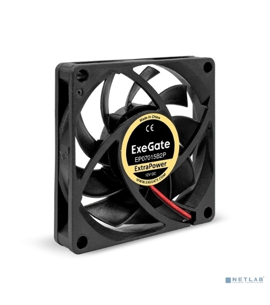 Вентилятор для корпуса ExeGate ExtraPower EP07015B2P черный, 70 мм, 3100 об/мин, 28 дБ, 2 pin