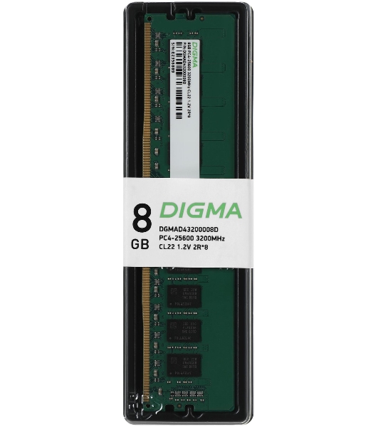 Оперативная память Digma, DDR4, 8GB (1x8GB), 3200MHz, CL22, DIMM