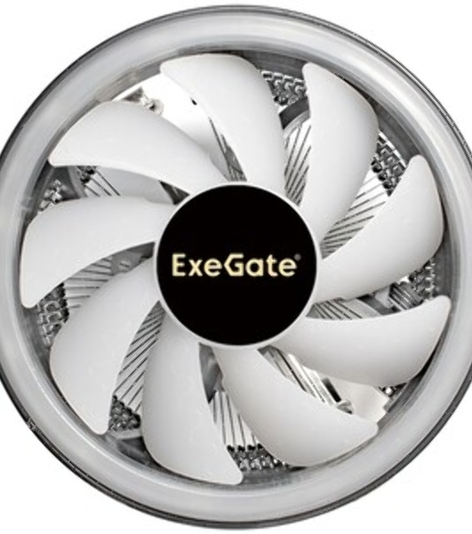 Кулер для процессора ExeGate Dark Magic EE126R-PWM.RGb черный, 120 мм, алюминий, 2000 об/мин, 24 дБ, 4 pin, 100 Вт, 67 мм