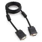 Кабель Gembird/Cablexpert VGA Premium,15M/15M, 1.8м, тройн.экран, феррит.кольца, черный, пакет, фото 1