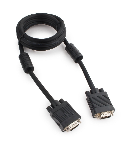Кабель Gembird/Cablexpert VGA Premium,15M/15M, 1.8м, тройн.экран, феррит.кольца, черный, пакет