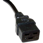 Шнур питания Lanmaster C19-C20, 3х1.5, 220В, 16А, черный, 2 метра, фото 1