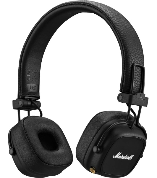 Беспроводные/проводные наушники Marshall Major IV черный, накладные, Bluetooth + проводной, беспроводная зарядка, до 80 ч