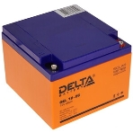 Аккумуляторная батарея Delta GEL 12-26 напряжение 12В, емкость 26А·ч (174х166х125мм), фото4