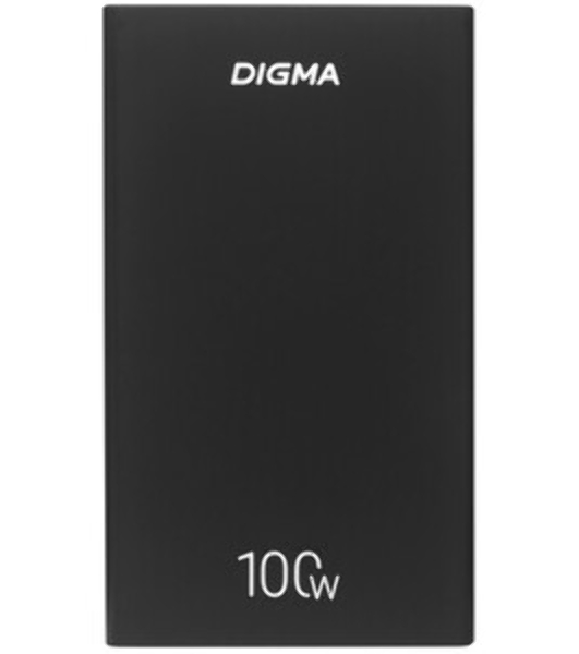 Портативный аккумулятор Digma DGPD100WA 20000mAh QC3.0/PD3.0 100W 5A 2xUSB-A/2xUSB-C черный