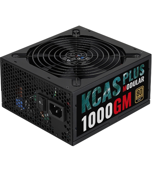 Блок питания Aerocool/Formula 1000W Retail KCAS PLUS 1000GM, 80 PLUS Gold, ATX v2.4, модульный, fan 14cm, 6x PCI-E [6+2-Pin], 10x SATA, 6x MOLEX