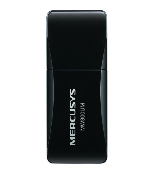 Сетевой адаптер USB2.0 адаптер Mercusys MW300UM, 300 Мбит/с, компактный
