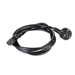 Шнур питания с заземл. IEC 60320 C13/EU-Schuko, 10А/250В (3x1,0), длина 3 м. (R-10-Cord-C13-S-3)