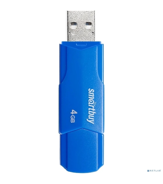 Флешка USB Smartbuy CLUE Blue (SB4GbCLU-BU), 4Gb, USB 2.0, R/W 15/8, синий