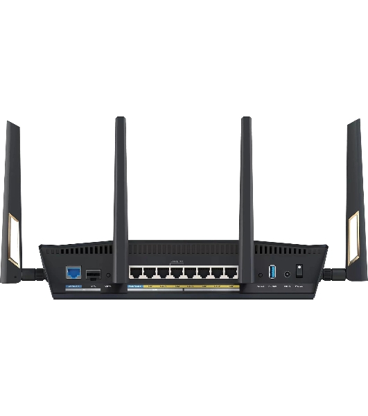 Маршрутизатор ASUS RT-BE88U, черный/желтый, 90IG08V0-MO3N0V