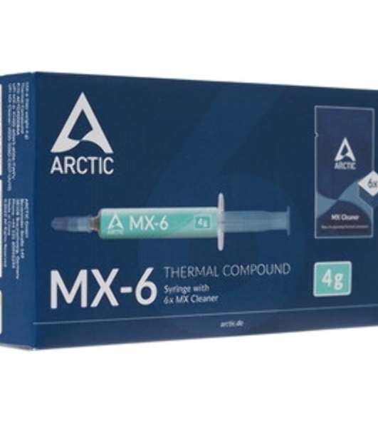 Термопаста Arctic Cooling MX-6 Thermal Compound 4г. с очистителем MX Cleaner