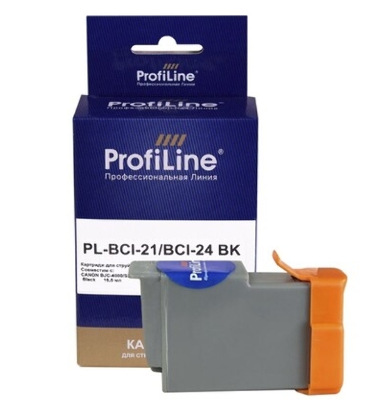 Картридж струйный ProfiLine PL-BCI-21 & BCI-24 для принтеров Canon BJC 4000/S200/S300 Black водн