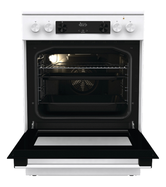 Плита электрическая Gorenje GEC6C40WD белый, конфорок 4 электрических, духовка 71 л, 60 см x 85 см x 60 см