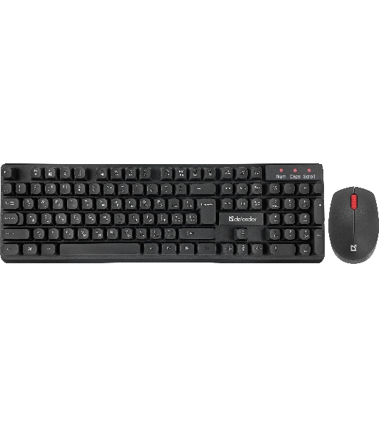 Комплект клавиатура+мышь Defender Milan C-992 беспроводной, USB, 1000 DPI, чёрный