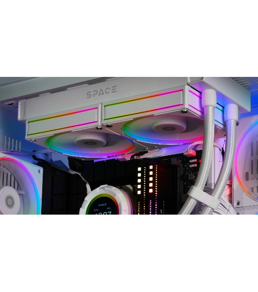 Вентилятор для корпуса ID-Cooling AF-127-ARGb-W белый, 120 мм, 2000 об/мин, 29.9 дБ, 4 pin
