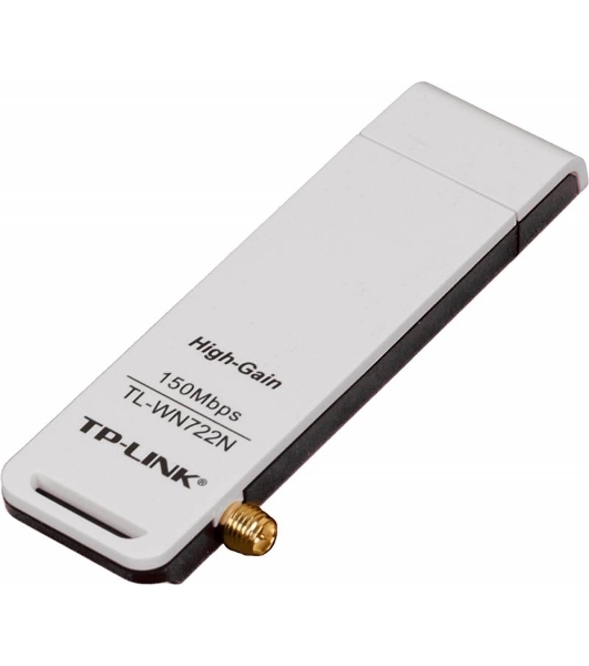 Адаптер TP-Link SOHO TL-WN722N 150Mbps High Gain Wireless N USB Adapter with Cradle, 1T1R, 2.4GHz, 802.11n/g/b, 1 detachable antenna