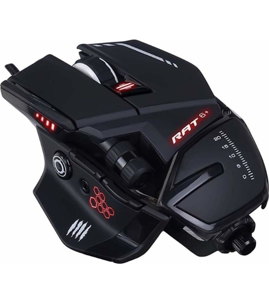 Мышь проводная Mad Catz R.A.T. 6+ черный, 12000 dpi, USB, кнопки - 11