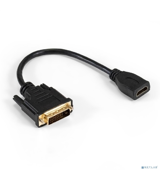 Кабель HDMI-DVI-D ExeGate EX-CC-HDMIF-DVIM-0.15 (19F/25M, 0,15м, позолоченные контакты)