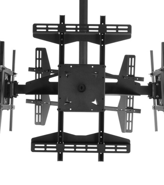 Потолочный кронштейн ONKRON CPRO2L-4 для 4 телевизоров 32”- 55' черный