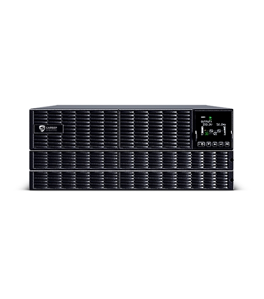 Источник бесперебойного питания UPS Сайбер Электро ЭКСПЕРТ-II-6000Р Онлайн, Стойка/Напольный 6000ВА/6000Вт. USB/RS-232/SNMP Slot/EPO/Relay/ByPass (4 IEC С13);(4) C19; Клеммная колодка (1) (12В/7А·ч. х 16) 4U
