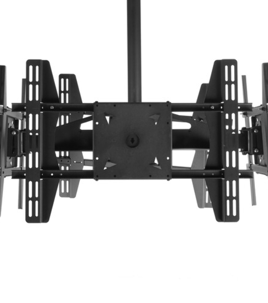 Потолочный кронштейн ONKRON CPRO2L-4 для 4 телевизоров 32”- 55' черный