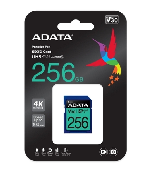 Флеш карта SD ADATA 256Gb ADATA Premier Pro SDXC Class 10 UHS-I U3 V30S 95/60 MB/s