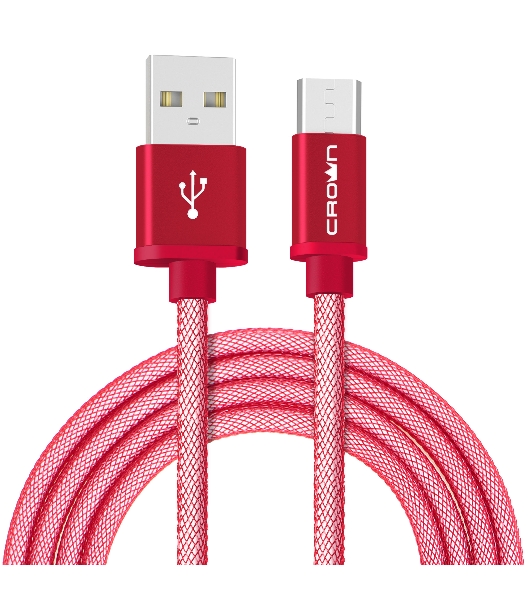 Кабель Crown USB - microUSB CMCU-3072M red