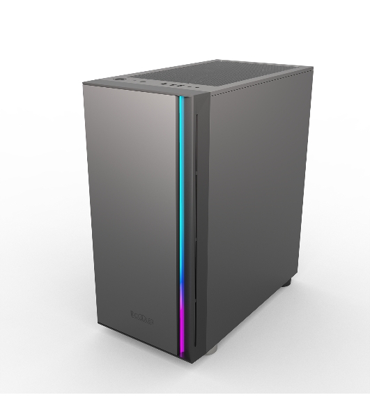 Компьютерный корпус без блока питания PCCOOLER LM300 ARGb BK, Flat Mid Tower, черный, TG, 0.45 SPCC, 1x120мм mATX, mITX 170/330/150мм 2x2.5', 2x3.5', 5xPCI 1xUSB-A 3.0, 2xUSB-A 2.0 375x205x427мм