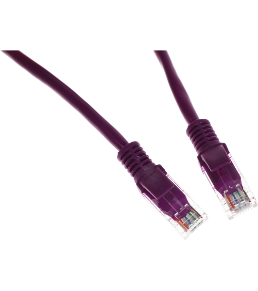 Патч-корд UTP Cablexpert cat.5e, 0.5м, литой, многожильный, фиолетовый