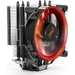 Кулер для процессора ExeGate Dark Magic EXX400V3-PWM.RGB (Al+Cu, черное покрытие, 4 тепл.трубки, LGA1150/1151/1155/1156/1200/1700/1851/AM2/AM2+/AM3/AM3+/AM4/AM5/FM1/FM2/754/939/940, TDP 140W, Fan 120mm, PWM, 800-1800RPM, Hydro bearing, 4pin, 11-24db, 500г брутто, RGB подсветка, с термопастой, на винтах, RTL), фото13