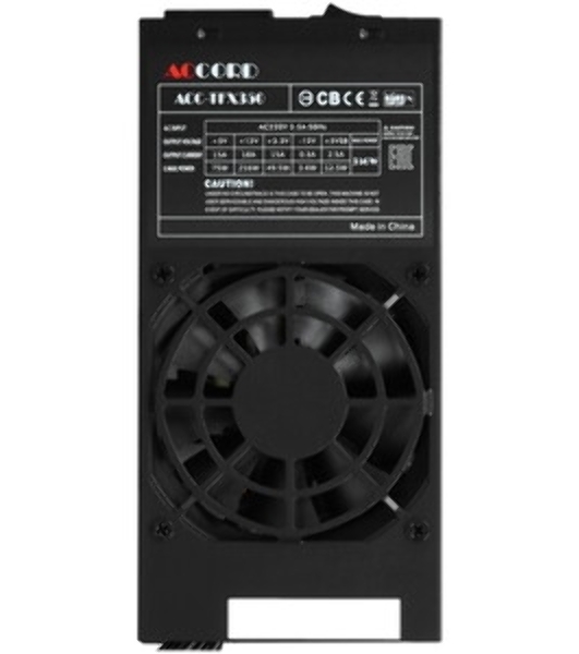 Блок питания Accord ACC-TFX350, 350Вт, 80мм, черный