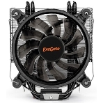 Кулер для процессора ExeGate Dark Magic EXX400V3-PWM.RGB (Al+Cu, черное покрытие, 4 тепл.трубки, LGA1150/1151/1155/1156/1200/1700/1851/AM2/AM2+/AM3/AM3+/AM4/AM5/FM1/FM2/754/939/940, TDP 140W, Fan 120mm, PWM, 800-1800RPM, Hydro bearing, 4pin, 11-24db, 500г брутто, RGB подсветка, с термопастой, на винтах, RTL), фото12