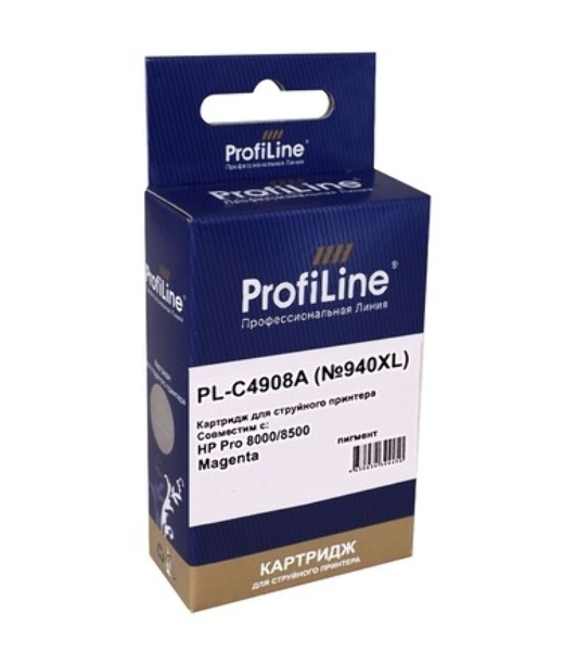 Картридж струйный ProfiLine PL-C4908A №940XL для принтеров HP Officejet Pro 8000/8500 Magenta пигмент