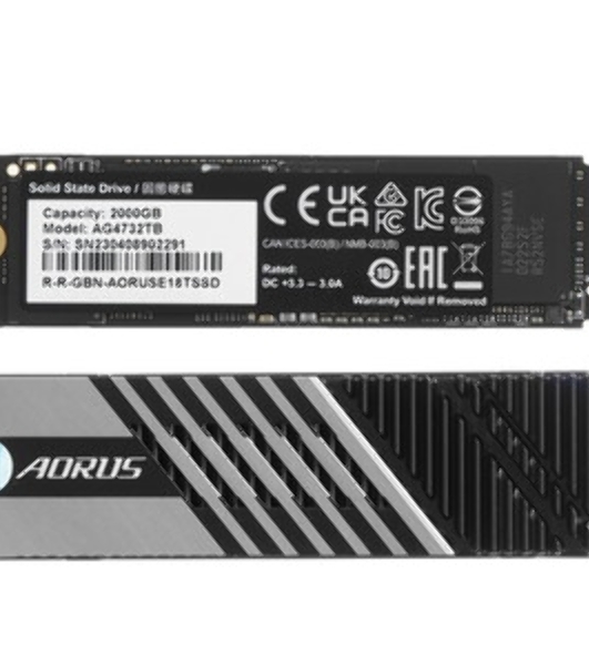 Накопитель SSD SSD Gigabyte M.2 2280 2TB AORUS Client SSD AG4732TB N PCI-Express 4.0 x4, NVMe 1.4 7300/6850 RTL, without heatsink